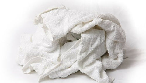 311 ($1.60#) WHITE COTTON TERRY TOWEL WIPING RAGS OKLAHOMA