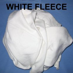 116 ($1.175#) WHITE FLEECE SWEATSHIRT WIPING RAGS